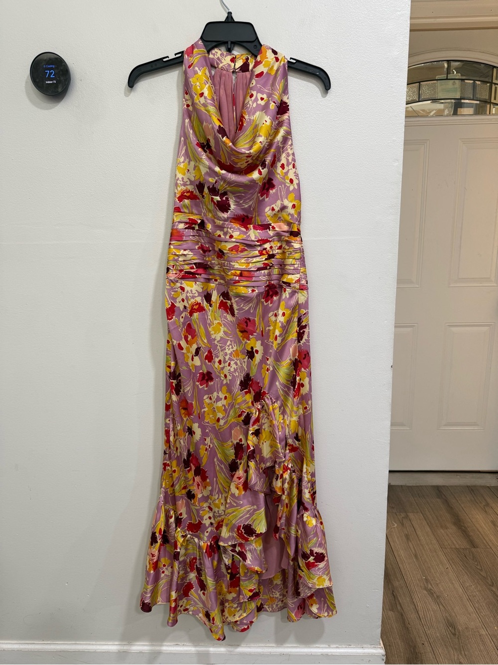NWT Cinq à Sept Olivia Tossed Floral Cowl Neck Dress Sz 2